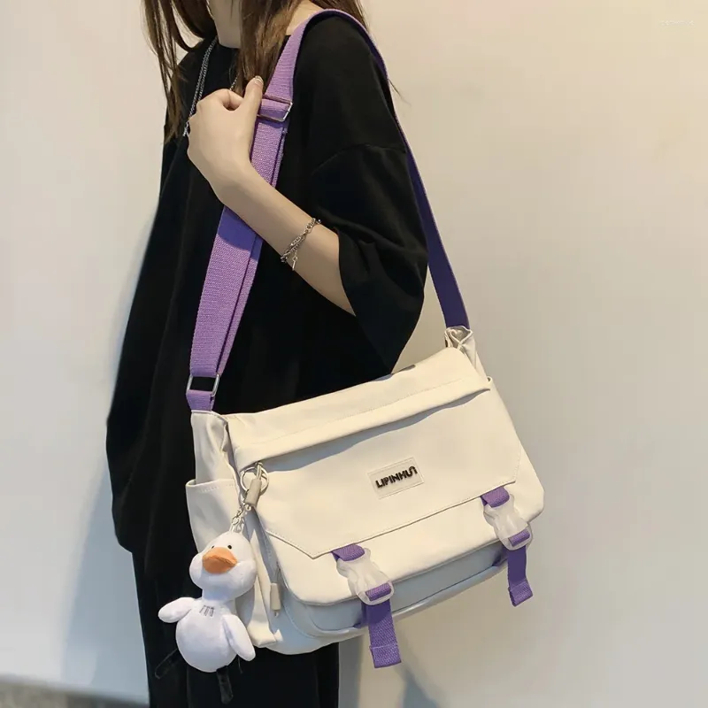 Depolama çantaları kız moda su geçirmez omuz çantası kadın sevimli alışveriş öğrencisi genç okulu bayan kawaii crossbody women hoyger