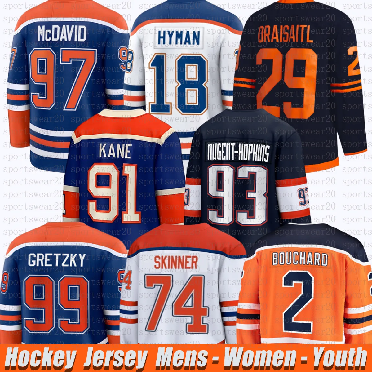 Edmonton Oilers Kachina Hockey Featuring Connor McDavid Leon Draisaitl Zach Hyman Evander Kane Evan Bouchard Jeff Skinner Stuart Skinner And Wayne Gretzky 97 From Sportswear20 27.9 DHgate.Com