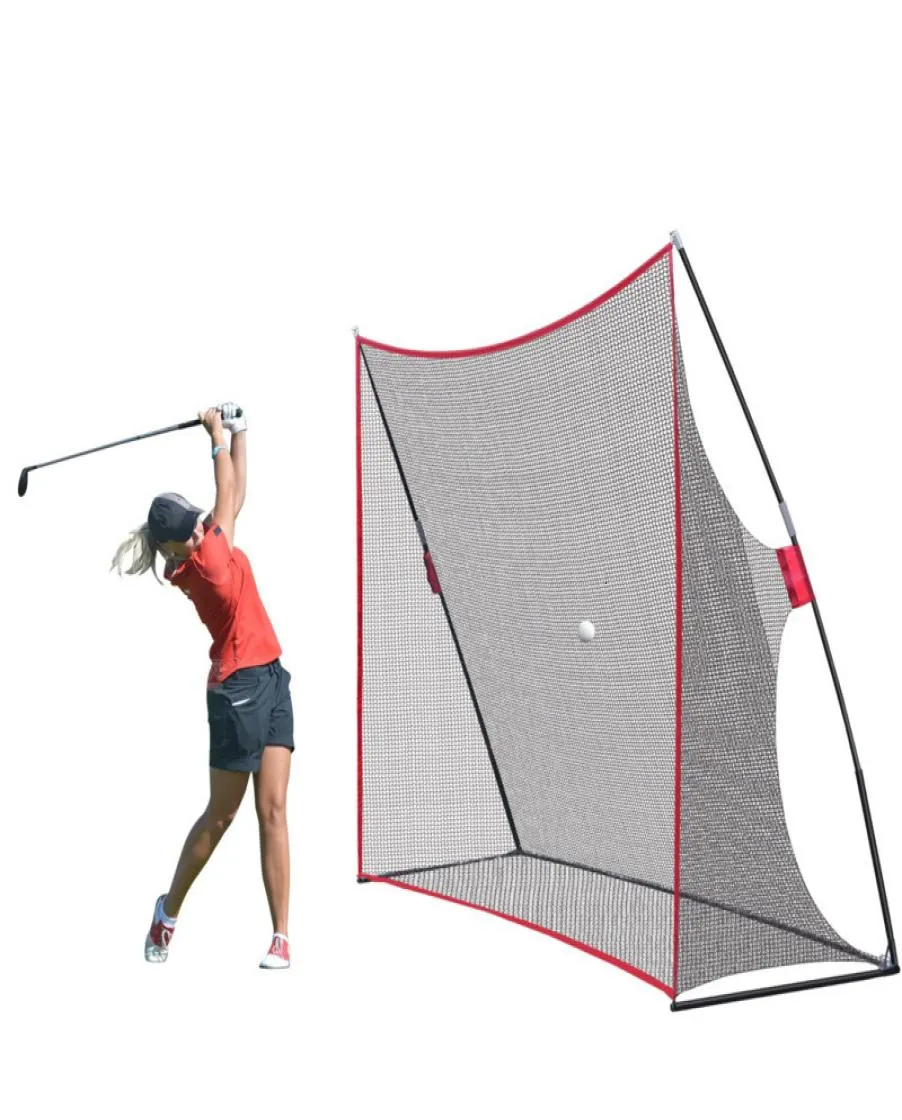 Entraînement de golf de 10x7ft de style swing pour le filet en nylon pour la cage détachable intérieure Aides de formation en cage détachable avec Carfast Shipp3402436