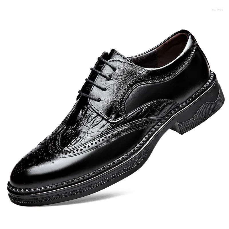 Chaussures habillées 2024 AUTUMN MAN SPART Cuir Rubber Sole Business Office Male LETHER