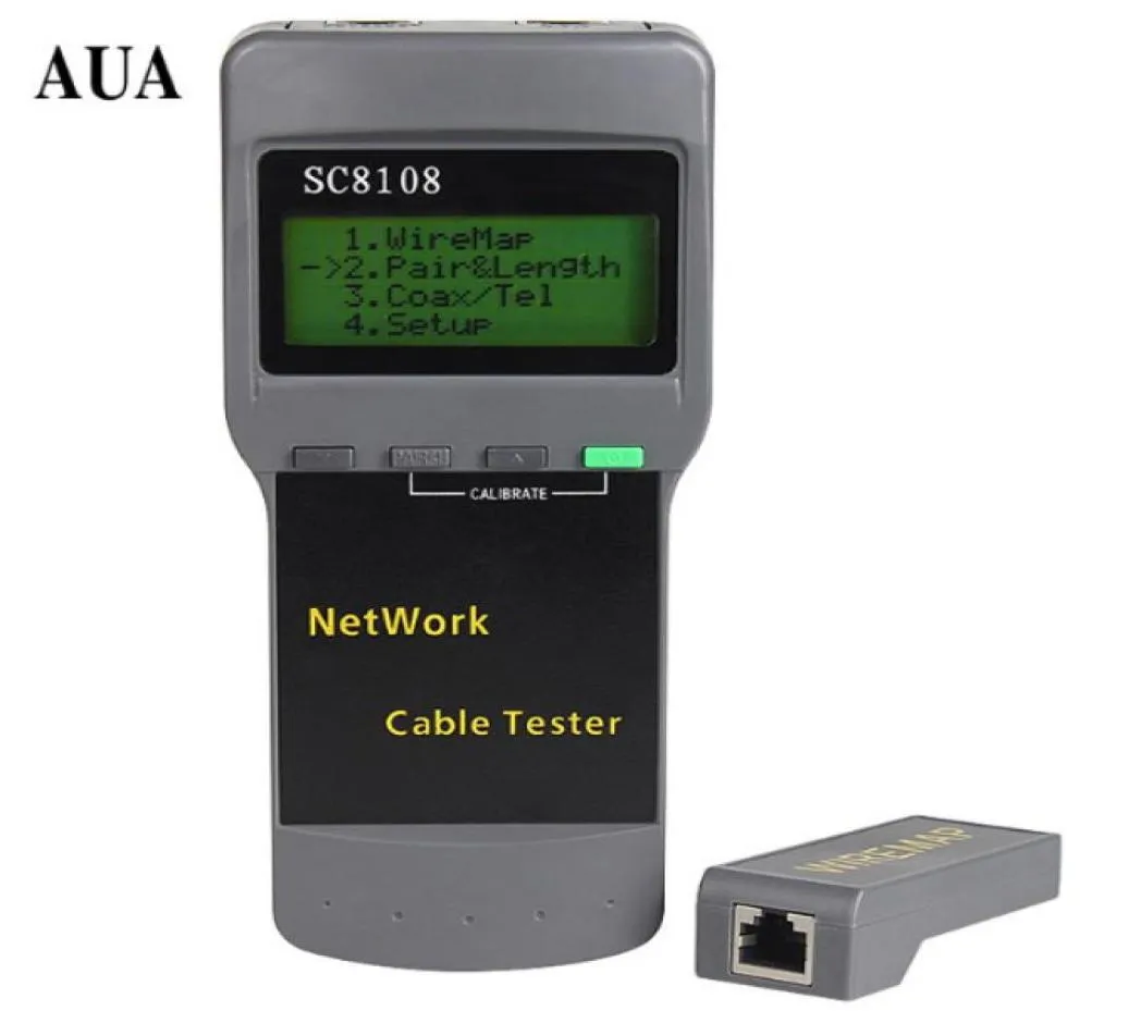LAN RJ45 Wire Cable Tester Ethernet Network Wire Tracker Cable Length Tester With Backlight LCD Display8959290