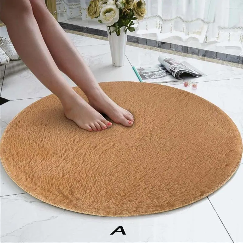 Carpets 80 cm Coral Velvet Velvet Round Tapis Portant du tapis salon