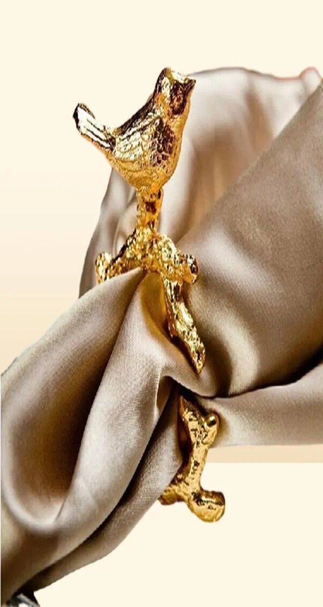 Bounons de serviette 1pcslot anneau sourcil birdie el en tissu de bouche décorations de table3633199