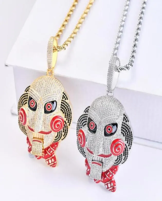 Pendant Necklaces 2021 Statement Chunky Iced Out Big Size Bling 6ix9ine Chain Clown 69 Tekashi69 Necklace Saw Billy2424525