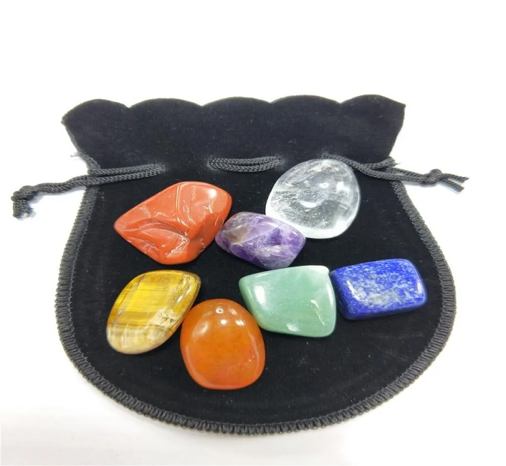 30 set Natural Crystal Chakra Stone 7pcs Set Natural Stones Palm Reiki Healing Crystals Gemstones Home Decoration Accessories7333193