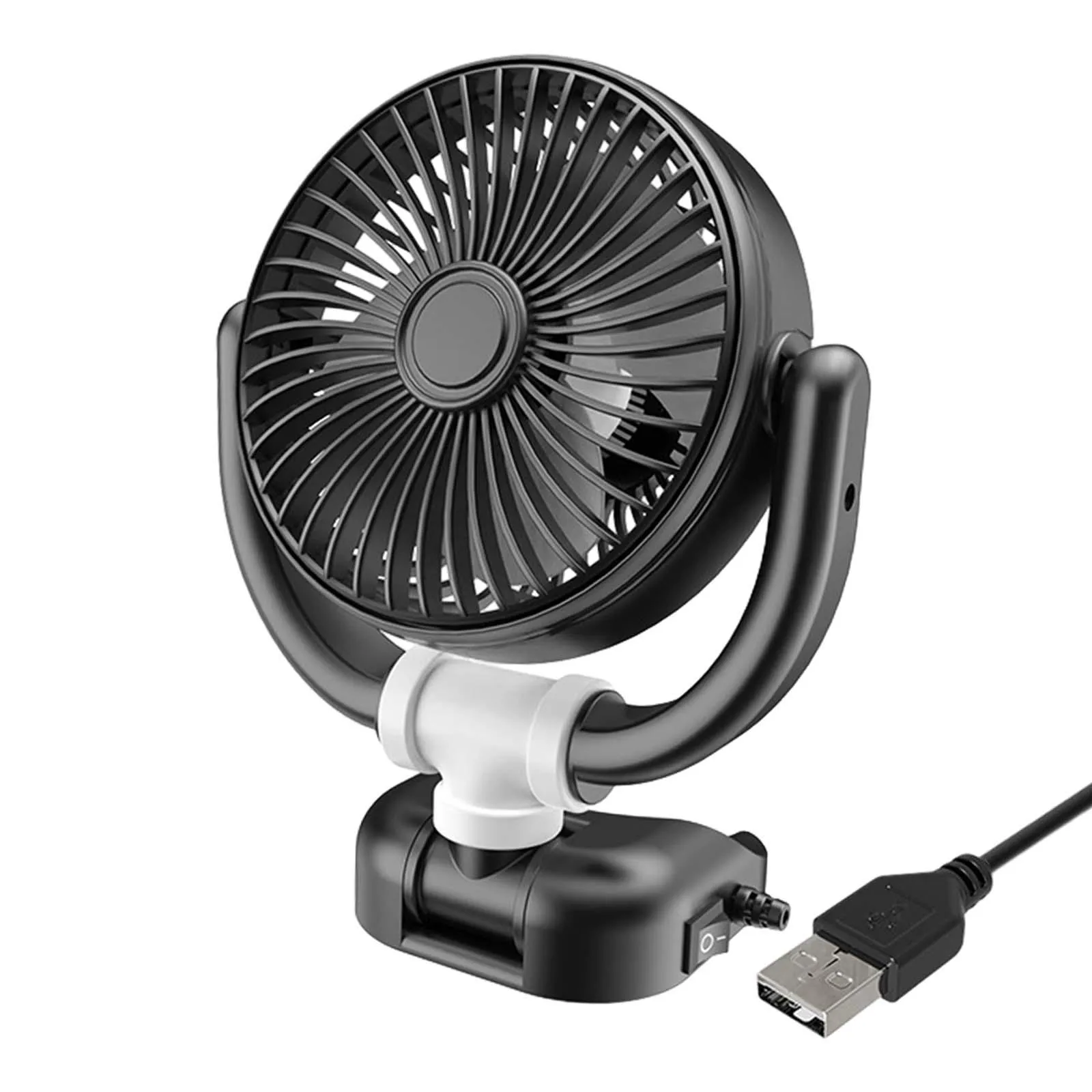 Car Operator Fan 2024Portable Car Cooling Fan, 360° Adjustable Dashboard Fan, 2-Speed ...