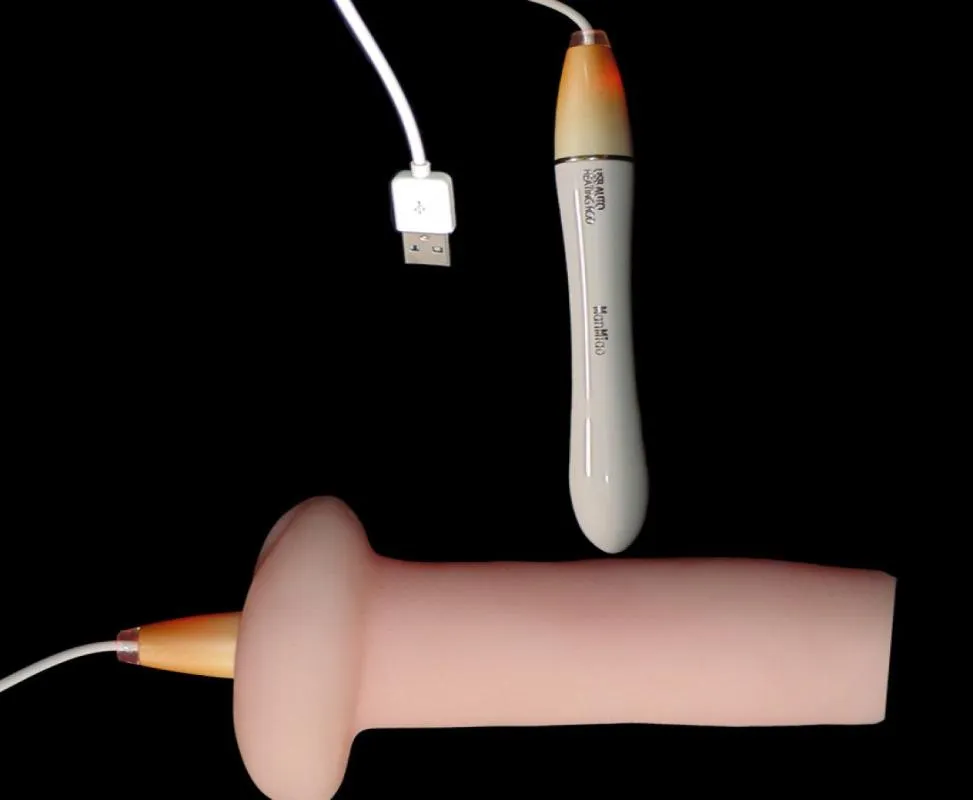 Menselijke lichaamstemperatuur 375 Auto -regeling USB -verwarmingsstaaf MANNELIJKE MASTURBATION CUP TOY WARMERE SEXPRODUCTEN VOOR MEN8842766