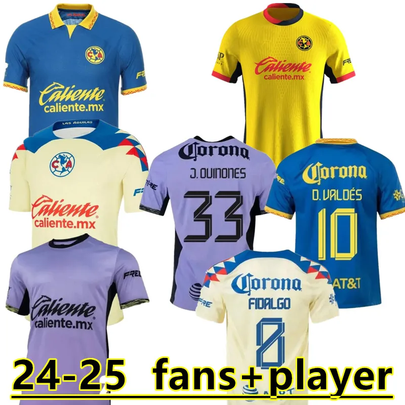 Размер S-4XL 2023 2024 2025 Liga MX Club America Soccer Jerseys R.Martinez Giovani Home Away 3-й тренировочный жилет 24 25 футбольные мужчины и женские фанаты рубашки 888888