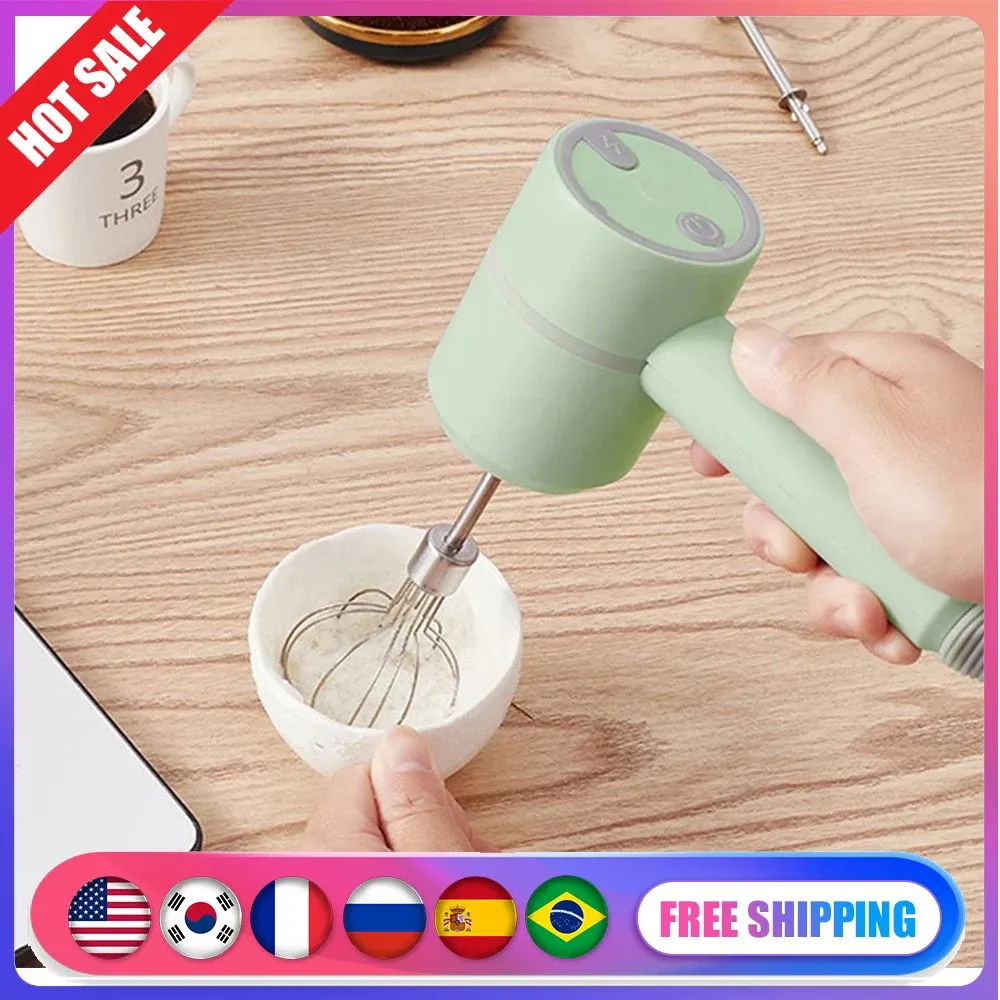 Mixer Wireless Kneten Teig -Blender USB wiederaufladbare elektrische Cappuccino -Creme -Misch