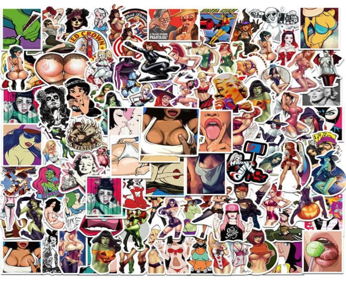 New Waterproof 103050100PCS Anime Hentai Tease Vulgar Sexy Beauty Girls Stickers Motorcycle Laptop Phone Skateboard Decal Stick4907626