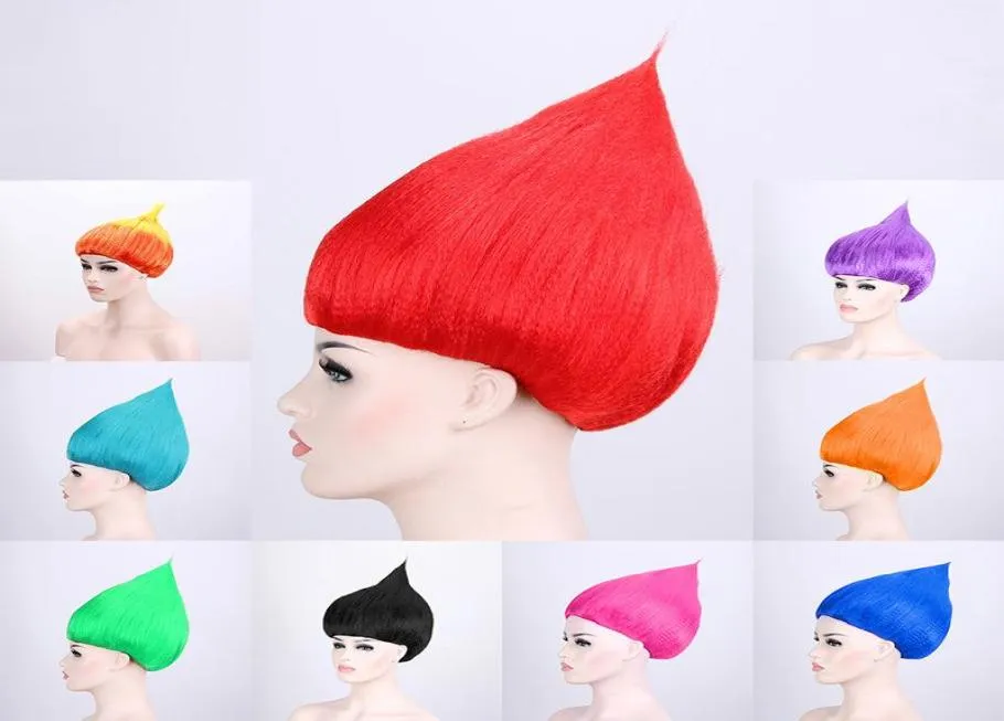 Kinder Trolls Perücken Kostüm Cosplay Party Supplies Party Cosplay Perücken Kid Cosplay -Partyzubehör Trolls Wig KKA70916750012