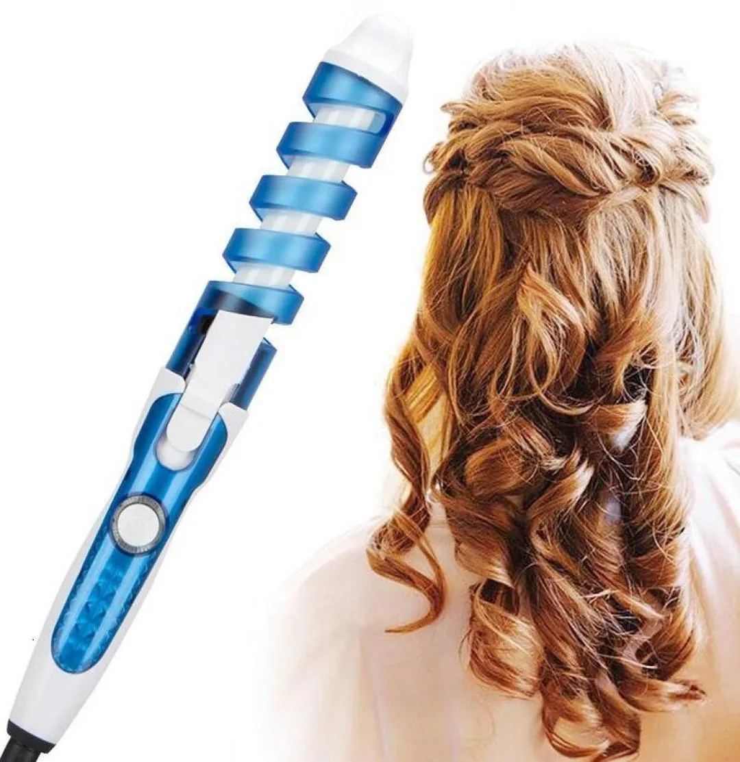 Ferramentas de estilo de cabelo mágico elétrico pincel Roller Roller Pro Spiral Curling Irons Wand Curl Styler Beauty Tool1186394