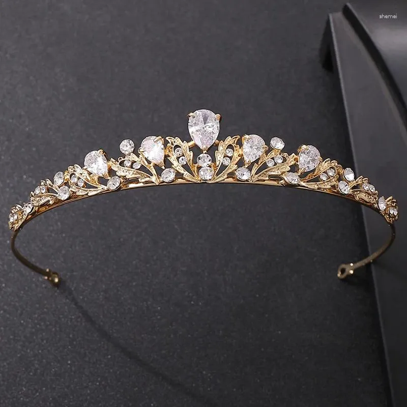 CABELO CLIPS GS002 Moda coreana Plain Lighy Crown Tiara Princess Bridal Wedding Wedding Women Headpied Acessório