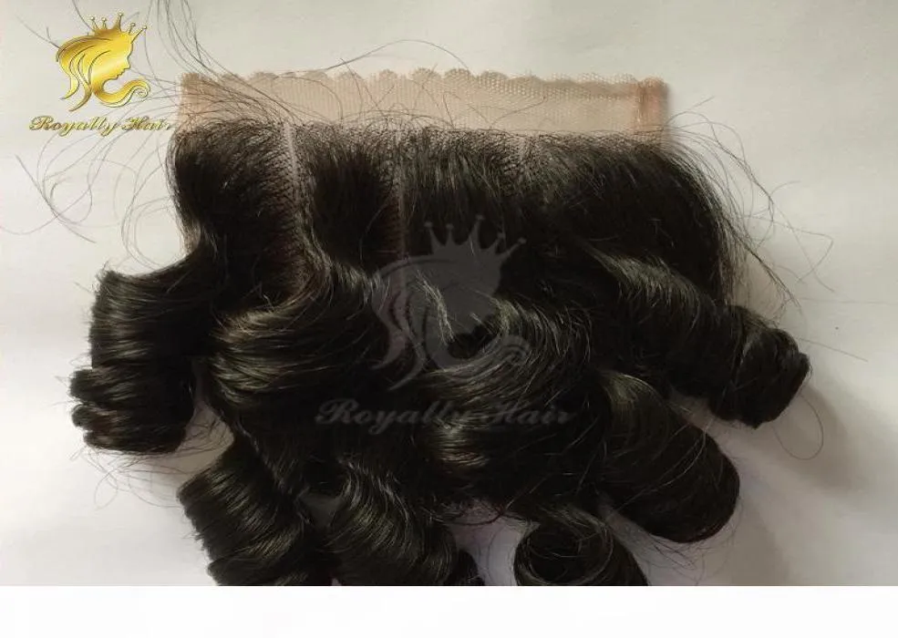 1016 дюймов бразильских человеческих волос яйцо сгисные скручиваемые кружевные замыкания от обесцвеченных узлов 4х4 Bouncy Curly Crower Blease Cnots4127135