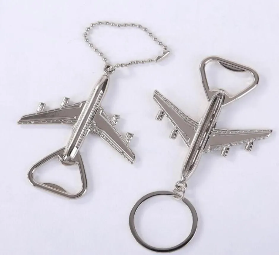 Ouvre-avions ouvre-avions Keychain ouvreurs de bière Forme d'avion ouvre-bière Keyring Birthday Wedding Party Gift Airplane Keychain Opene4874227