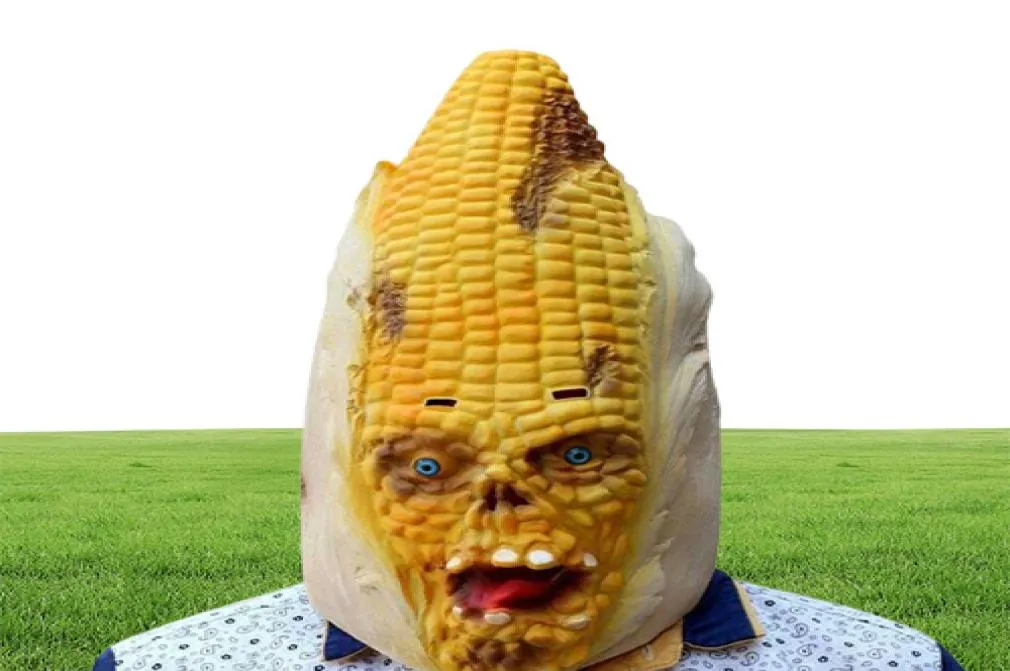 Corn Latex Festival effrayant pour le bar Party Adult Halloween Toy Cosplay Costume Funny Spoof Mask2680153