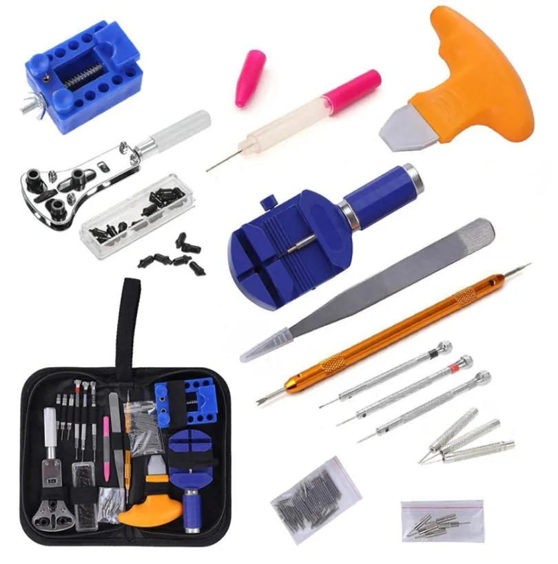 144Pcs Watch Tools Set Watch Opener Remover Spring Bar Repair Pry Screwdriver Clock Repair Tool Kit Watchmaker hand Tools1322481