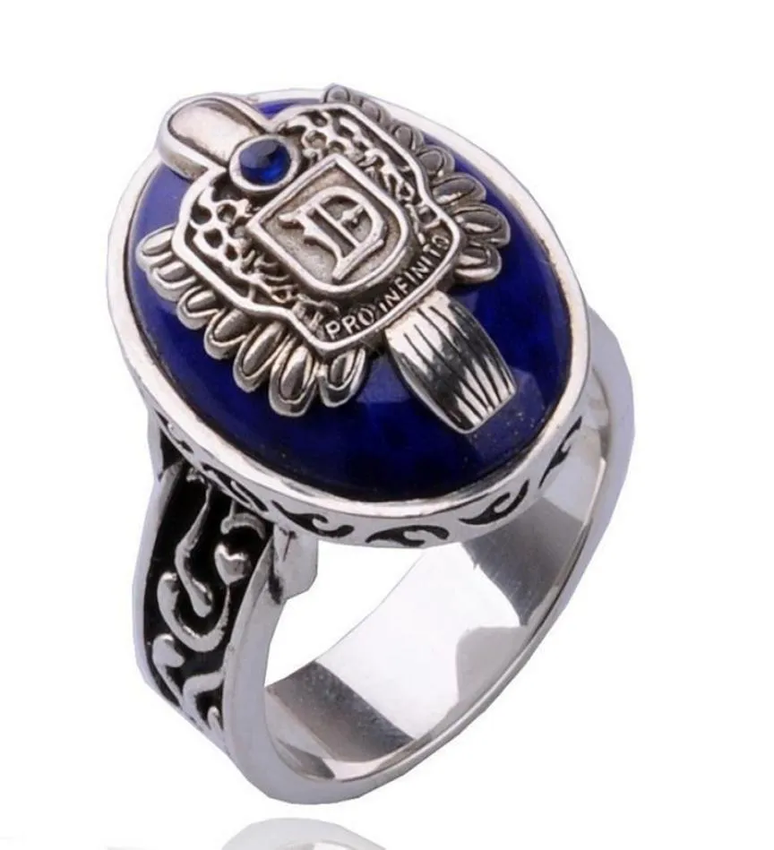 The Vampire Diaries Ring New Fashion Punk Blue Email Ring For Women Men Men Mode Jewelry Accessories8705324