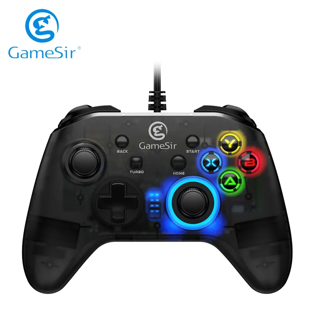 Tops Gamesir T4W USB Wired Gamepad Controller Joystick PC med vibration Turbo -funktion Gamepad för Windows 7/8/10