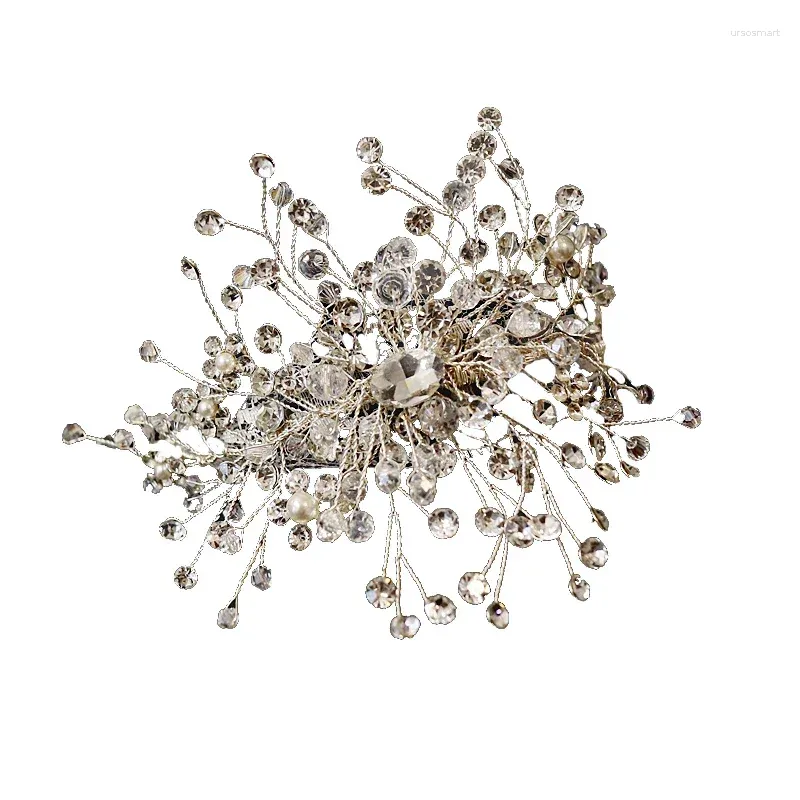 Decoratieve bloemen Handgemaakte Europese high-end luxe bruiloft Wijn Banquet Rhinestone Spoulling Bruids polsbloemarmband