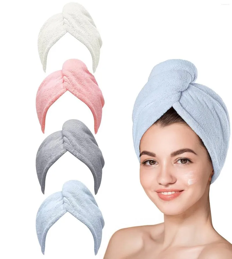 Towel Dry Hair Cap Microfiber Drying Wrap Strong Water Absorbent Triangle Shower Hat