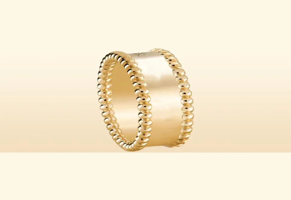 Anel de logotipo da Perlee Fourleaf Clover caleidoscópio anel três anel 18k Rose Gold Full Diamond Designer Oficial Site O mesmo Styl2880616