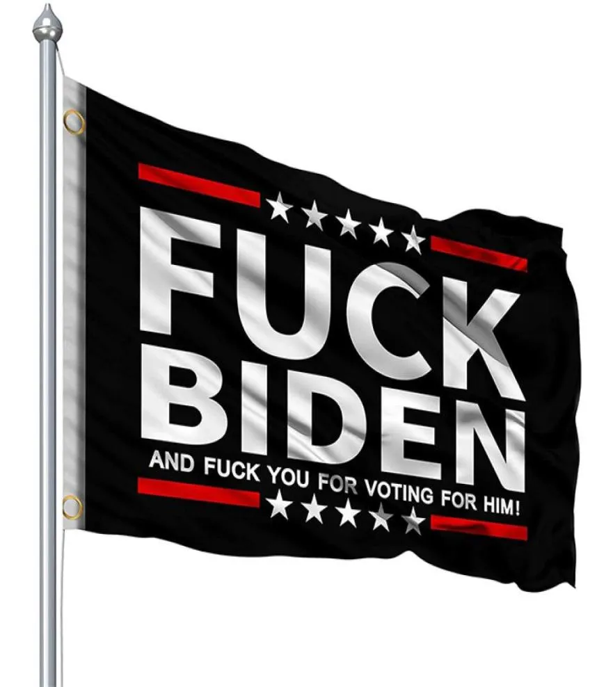 Anpassade Biden -flaggor 3x5ft Annonsering Dubbel sömnad Anpassad 100D Polyester Printing Flag Club Festival Fast Delivery7469904