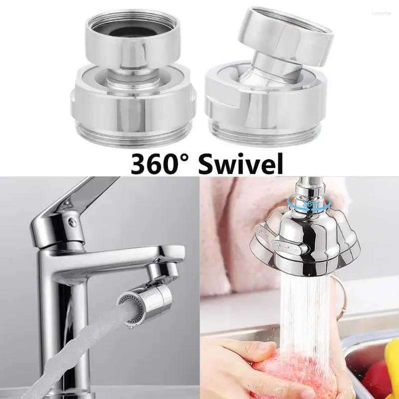 Badrumsvaskkranar Purifiertillbehör Kökskran Beslag Swivel Aerator Adapter 360 graders justerbar krankontakt