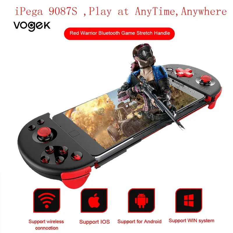 Gamepads 9087S BluetoothCompita 4.0 Joystick Telefon Tablet PC Kutusu için Gamepad Gamepad Oyun Denetleyicisi Kablosuz Tutucu Android iOS