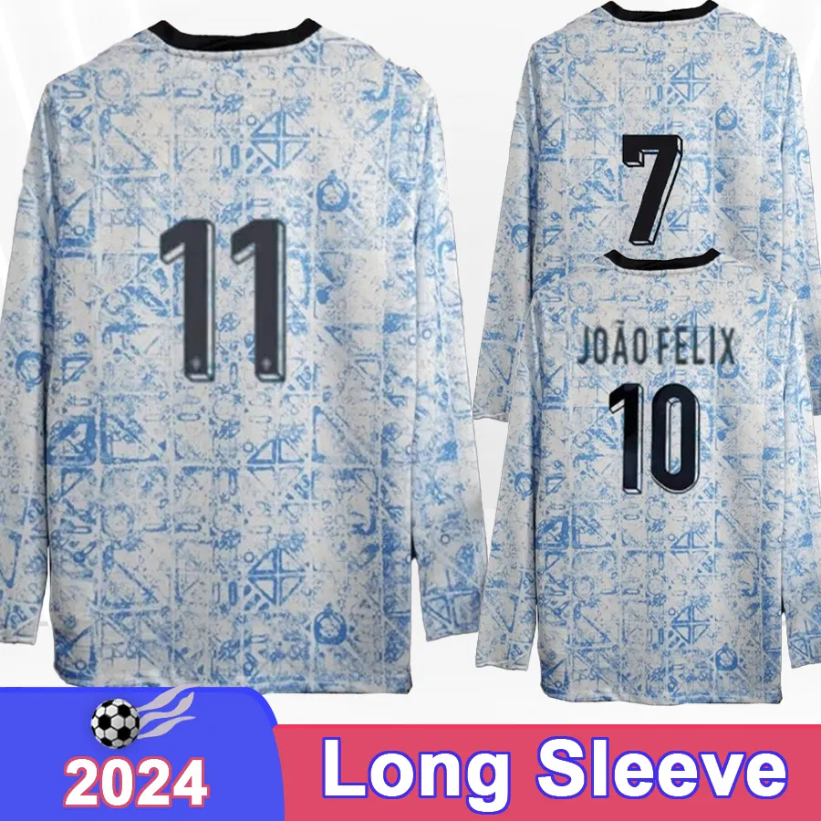 2024 POrTUGaLs DIOGO COSTA JOAO FELIX Mens Soccer Jerseys National Team PEPE ANTONIO S. JOAO CANCELO DANILO Long Sleeve Away Football Shirts