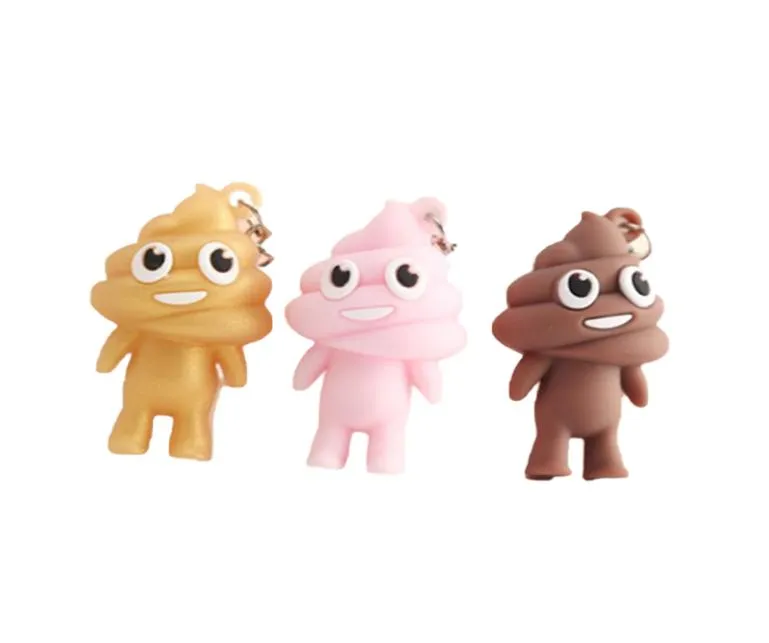 New Cute Spoof Poop Funny Three Dimensional Personality Keychain Pendant Charm Jewelry Key Chain Ring Accessories6457415