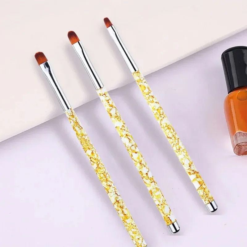 3PCS / Set Nail Painting Pen Set Art Art Art UV Extension Gel Builder Petal Flower Drawing Brush Manucure Outils