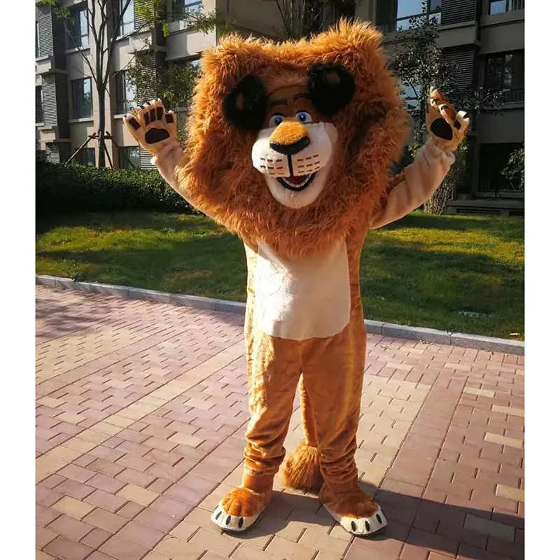 2024 Halloween Taille adulte Lion Mascot Costume Carnaval Custom Carnival Taille Furry Cost Halloween Carnival Birthday Party Robe