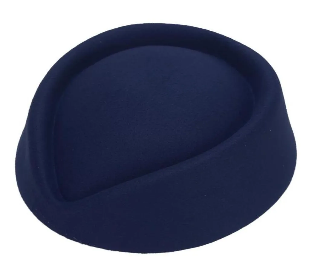 Berets Setardess i naśladowanie wełny filc hostesss stewardess Air Hostesses Pillbox Ladies Flight Cosplay Cosplay Capberets9422102