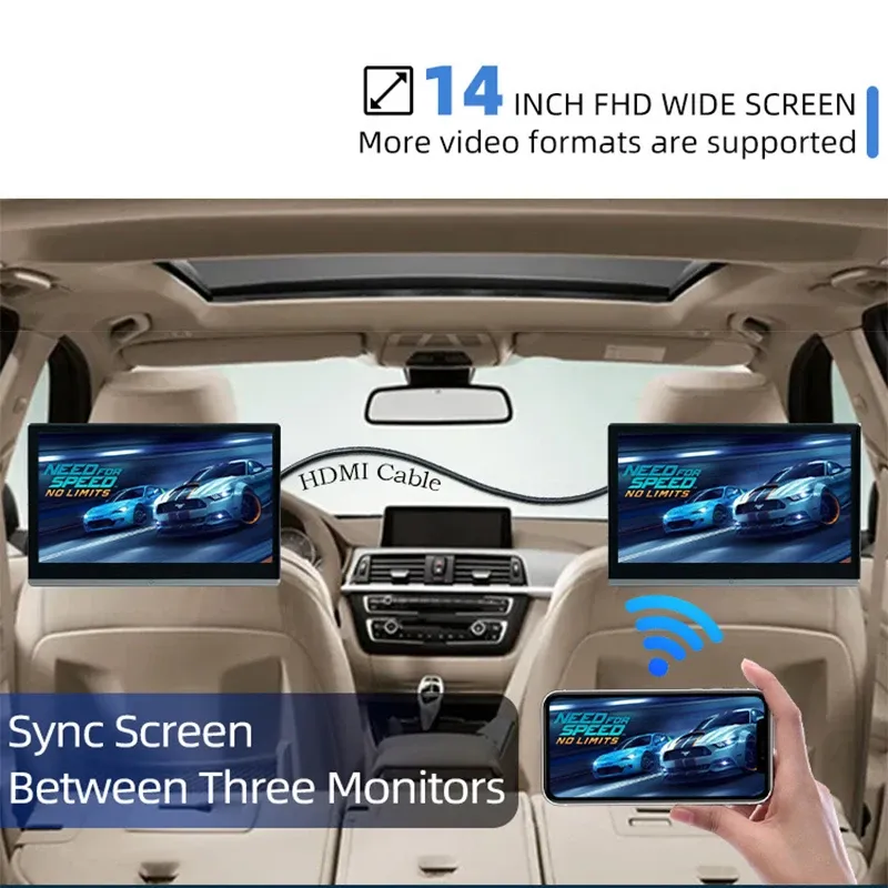 10.1 INCH Car Headrest Video Multimedia Player Bluetooth