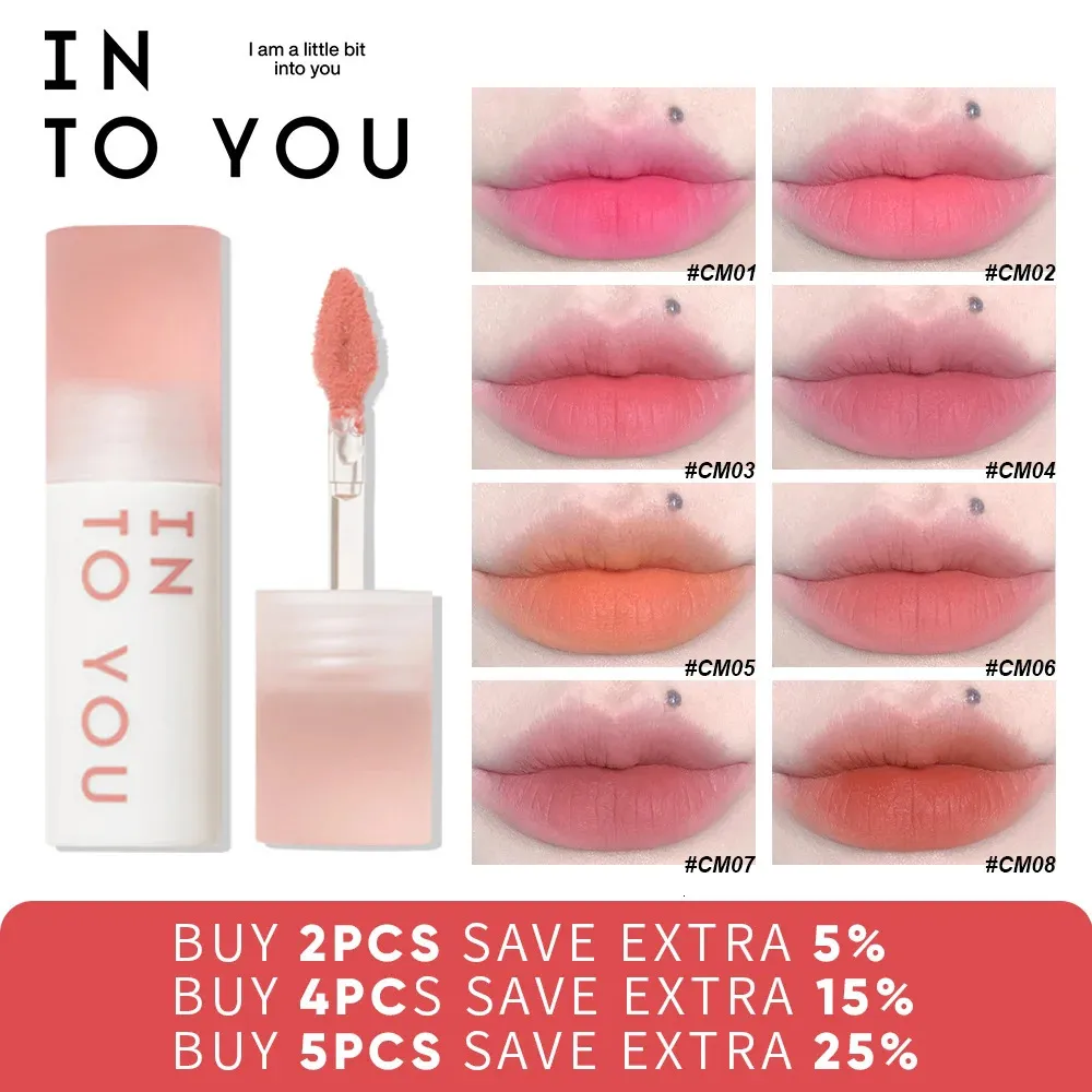 In You Make -up Women Light Wolkenlip Gloss Muddy Textur Lip Tint Langlebige Kosmetik rote Lippenstiftprodukt 8 Farben 240411