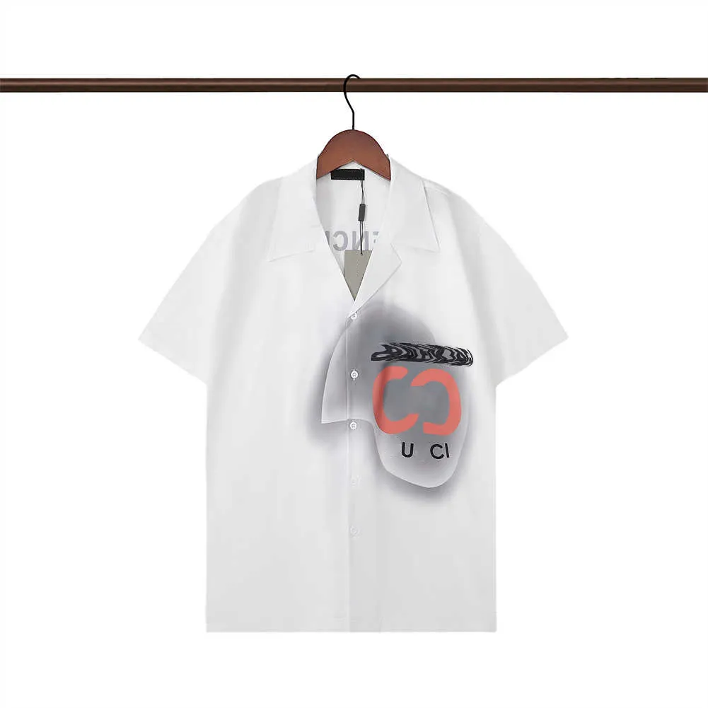 Summer Męski T-shirt Designer Button Up Godigan swobodna luźna wersja Polo krótkie rękaw hawajskie lapy top moda moda Seria koszulki na plaży rozmiar m-3xl #40