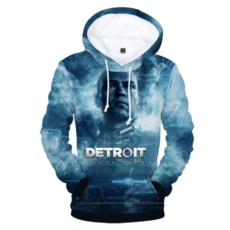 Game Detroit: Become Human Connor RK800 3D Print Oversized Hoodie