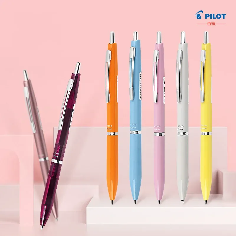 Ручки 1pc Japan Pilot Pilot Purpoint Pen 0,3/0,5/0,7 мм Acro 300/1000 Прессвая смола металлическая стержень подпись ручка с гладким студенческим офисом