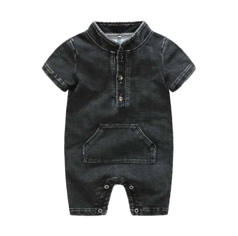 Vêtements de créateurs pour enfants filles Boys Romper ins bébé enfant en bas âge à sauts en denim 2019 Boutique d'été Baby Clothing6754334