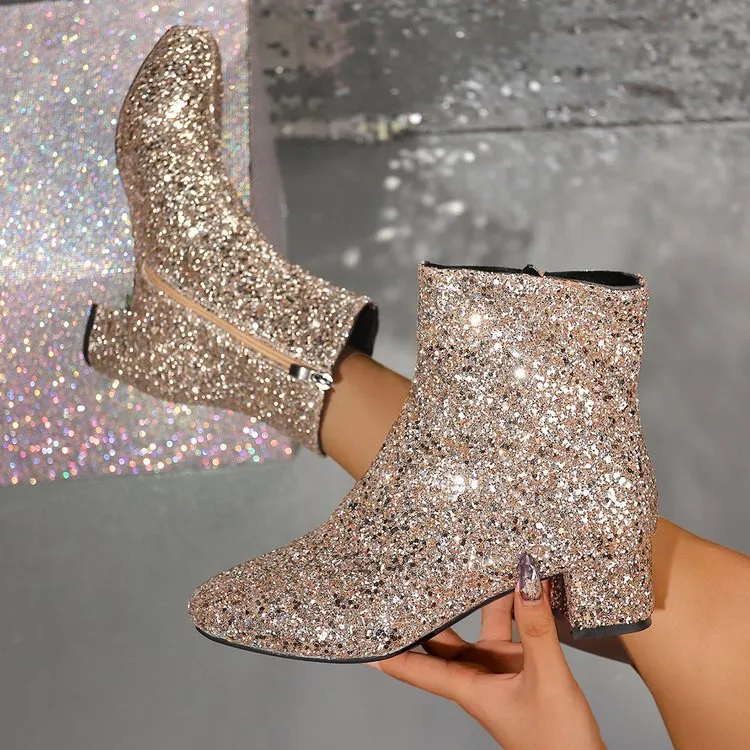 Ankle Boots Glitter Duck Boots Womens Boots Womens Glitter Duck