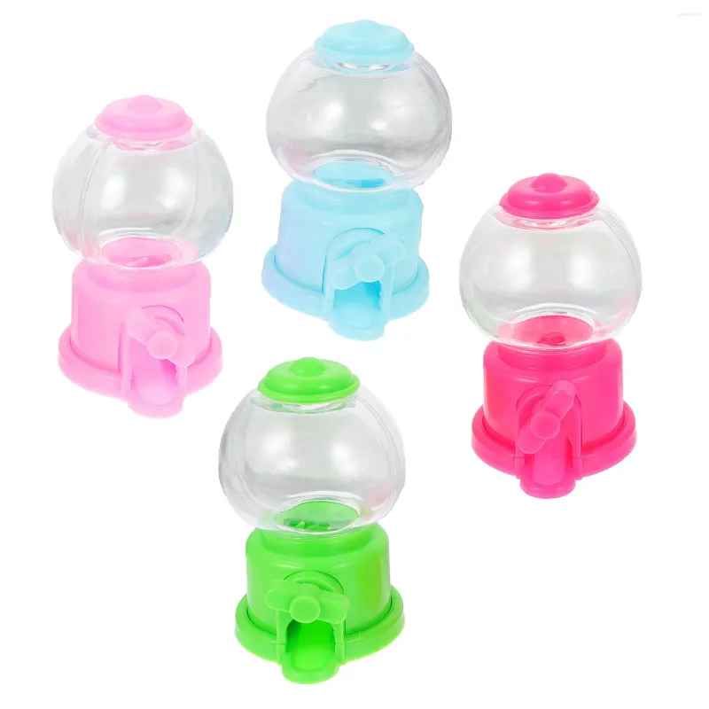Bottiglie di archiviazione 4 pezzi Mini manuale MINA MACCHINA POY Creative Kids Toys Candy Box Dispenser per bambini