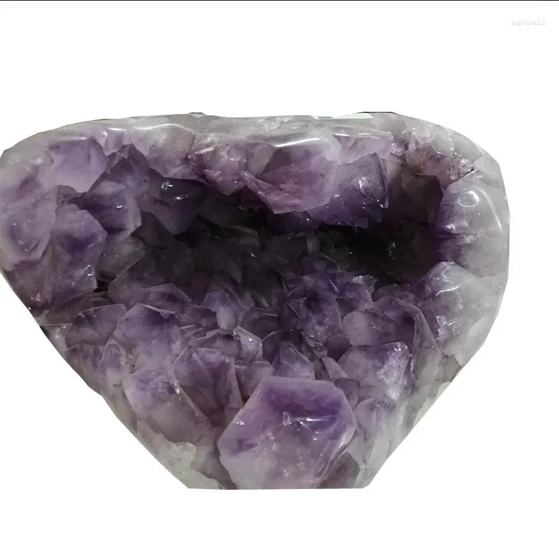 Decoratieve beeldjes 900G Amethyst Geode Heart - Crystal Druzy
