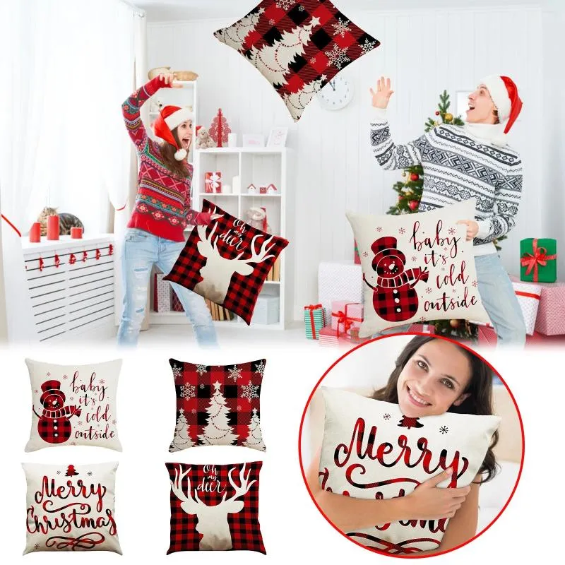 Pillow Christmas Fashion Home Furnishing Pillowcase Holiday Decoration Cover