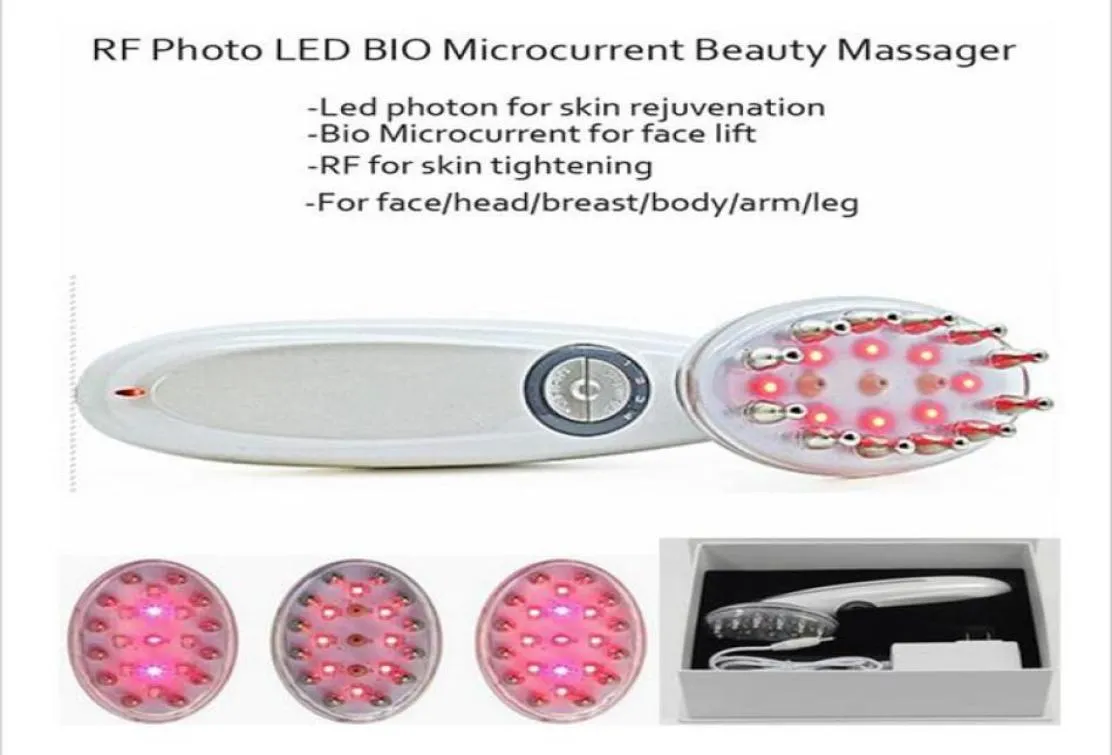 3 في 1 Electric Pro Bio Microcurrent LED LED PON Therapy Hair Head Regrowth Massager Comboy for Hair Tank 7903168