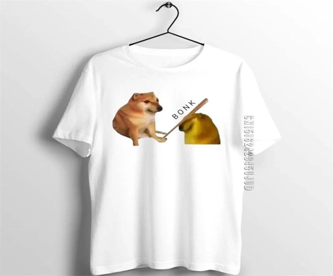 Unisex män killar t shirt bonk meme doge roliga konstverk tryckt manlig bomullsgrafisk designer tshirts vuxna sommarkläder 2107066975383
