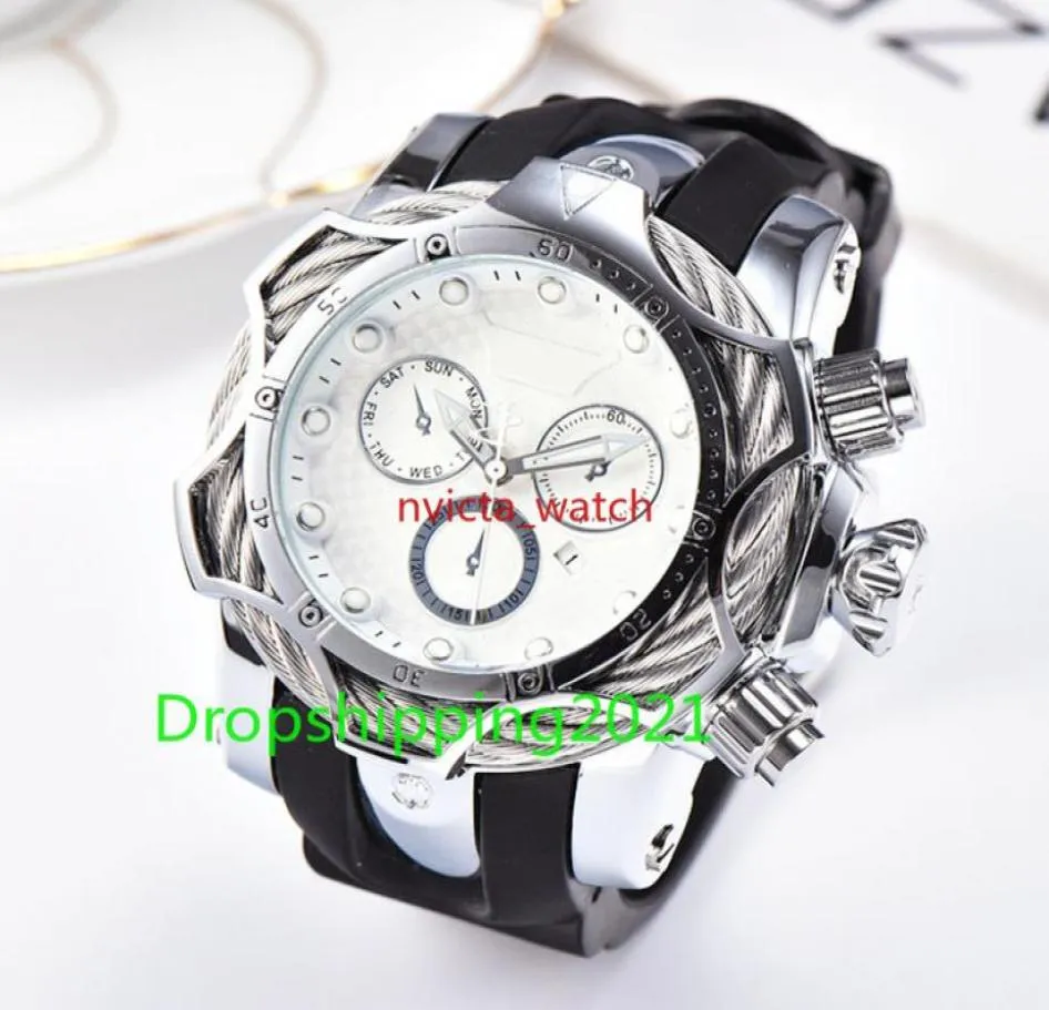 Invincible Fashion Mens Quartz Wirstwatch 52 mm Luminous waterdichte ongeslagen luxe horloge Invicto Reloj de Hombre Drop La8908719