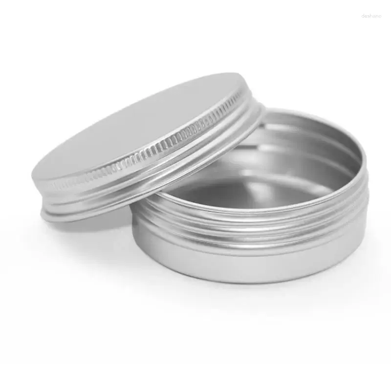 Opslagflessen rond aluminium doos Tin 5 ml 10 ml 15 ml 30 ml 50 ml 60 ml schroefdop deksel baard lipolie craem leeg blikje pot