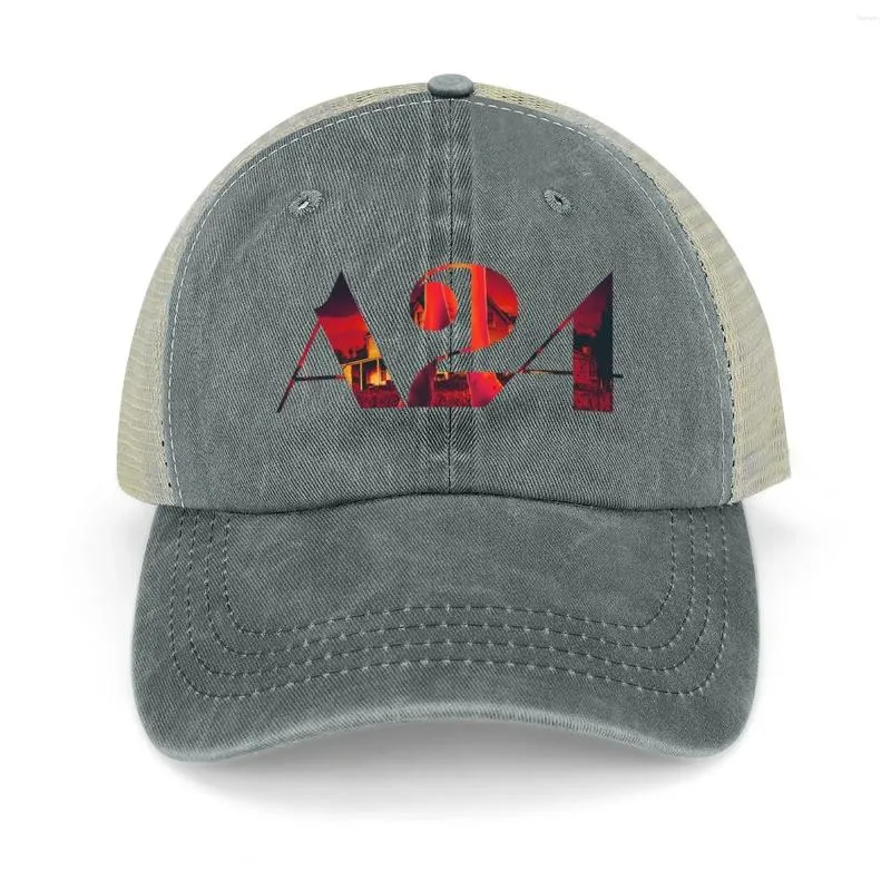 Boinas X - A24 Logo Cowboy Hat Bonie Hats Fashion Male Black Macho Cap Women's