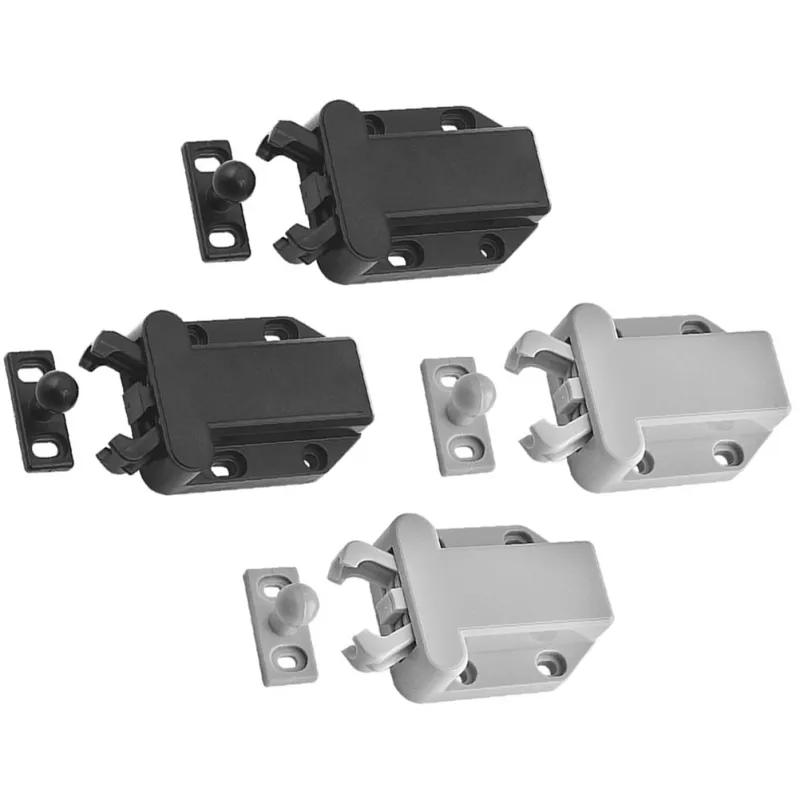 4-Pack Hidden Cabinet Push Latch – Touch-Release Catch For Drawers, Cupboards & Wardrobes